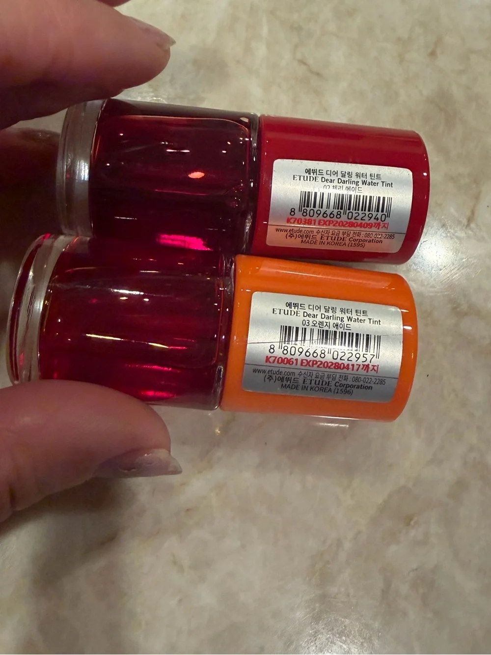 Etude Watertint lip stains NEW -2